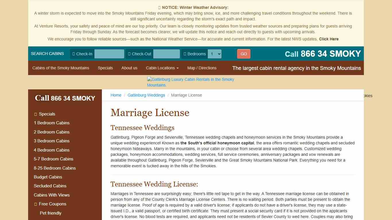Where to Get a Marriage License in Gatlinburg, Pigeon Forge