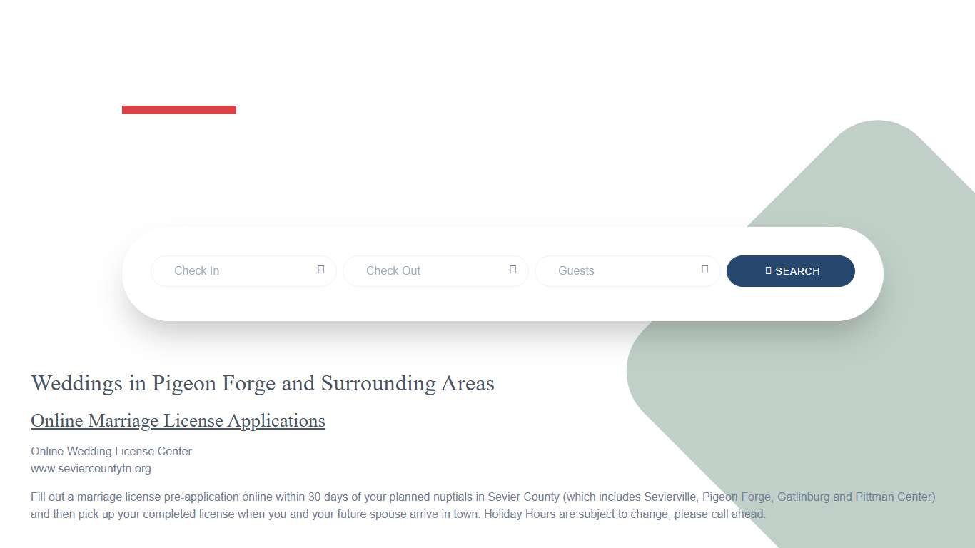 Weddings in Pigeon Forge and Surrounding Areas